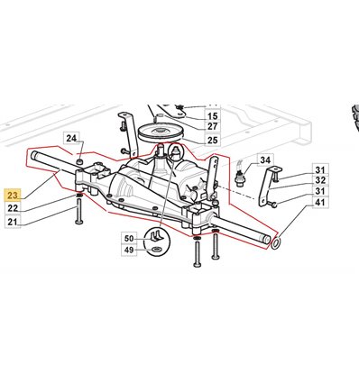 STIGA Transmission bakaxel MST-205-535G, 118400910/3 - 1