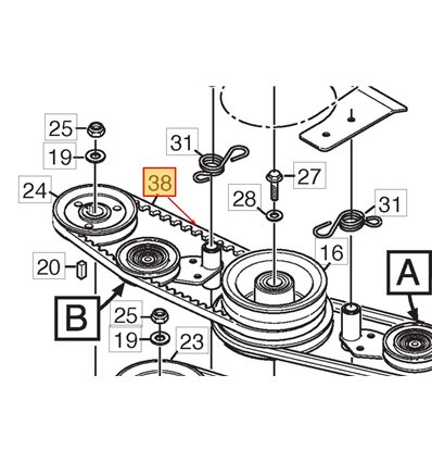 STIGA Drivrem Titan 135B, 9585-0182-01 - 1