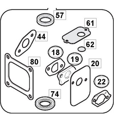 STIGA Packningssats WBE140, 118550940/0 - 1