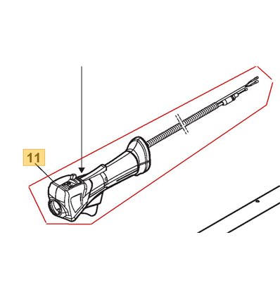 STIGA Handtag komplett, SBC227, SBC226, SGT226, 118803144/1 - 1