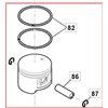 STIGA Kolvsats CS750, SP466, 118804254/0 - 1