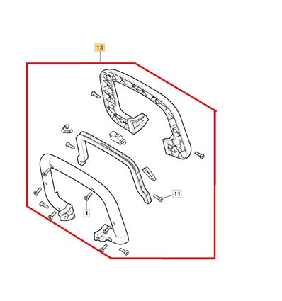 STIGA Handtag främre SHT900AE, HT900E, 118811340/0 - 1