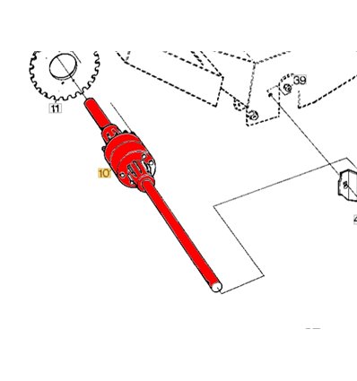 STIGA Transmission differentialaxel Villa 8E, 11E, 1134-1694-04 - 1