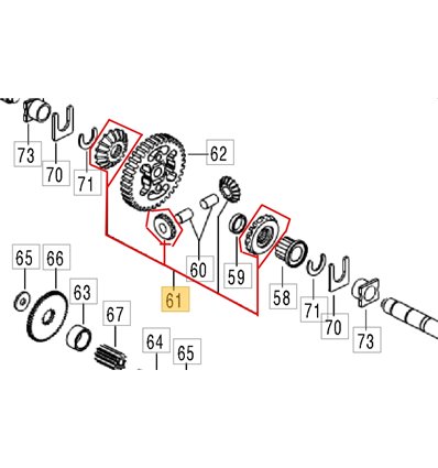 STIGA Differentialdrev KTM10M, Park 540LPX, 740PWX, 1139-1439-01 - 1