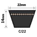 C-profil 22x14mm