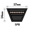 Smalkilrem SPB1320, förstärkt - 16x13x1320mm (Ld) - 2