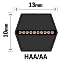 HAA / AA-profil 13x10mm