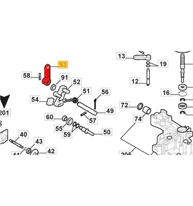 STIGA Reglagearm transmission, 1139-1325.01 - 1