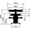 Knivspindel Husqvarna, Jonsered, 5321216-57, 5321216-17 - 2