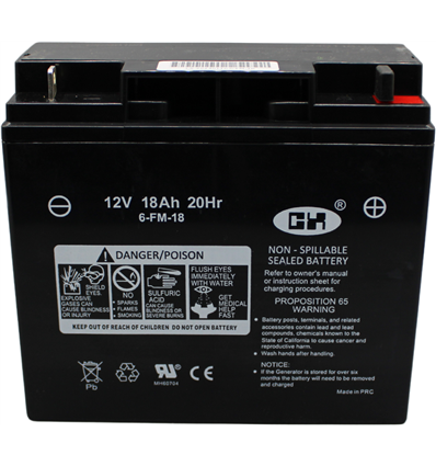 Batteri 12V, 18Ah Stiga Villa, Park, Estate, Garden m.fl. 118120007/0 - 2