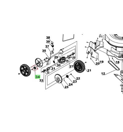 RYOBI Kuggdrev RLM4614, RLM46175SL, ,5131035834 - 2