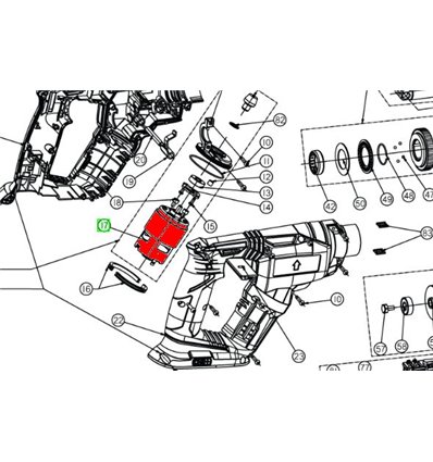 RYOBI Motor 18V, R18SDS-0, 5131032906 - 1