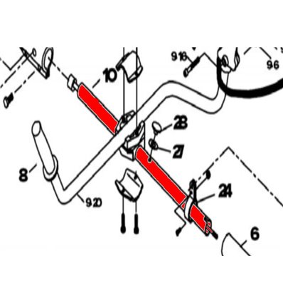 PARTNER Riggrör övre BC435L, 5743280-01 - 1