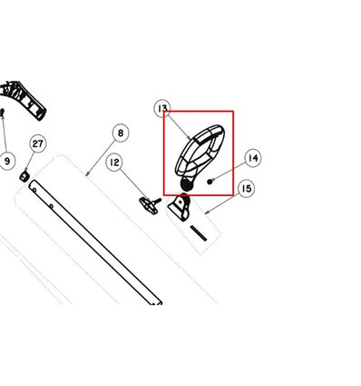 RYOBI Handtag RLT4027, RLT5027, RLT6030, 5131034878 - 1