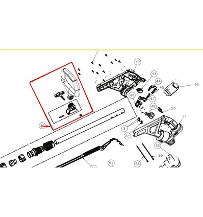 RYOBI Handtag RLT1830H13, RLT1830H25, RLT1830H15, 5131035572 - 1