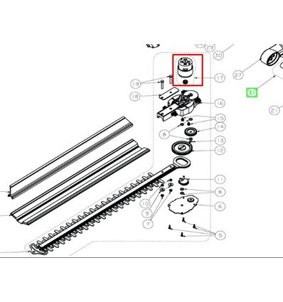 RYOBI Motor OHT1850X , RHT1850XLI, 5131028928 - 1