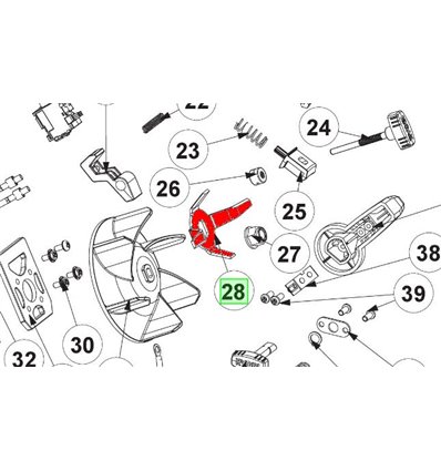 RYOBI Kniv till fläkt, OBV18, RBV1850, RBV1840, 5131041296  - 1