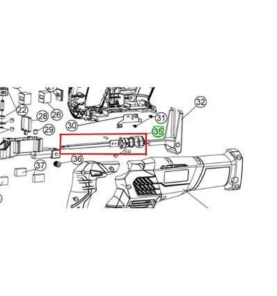 RYOBI Drivaxel RRS1801M 18V, RRS1801L26S, 5131029512 - 1