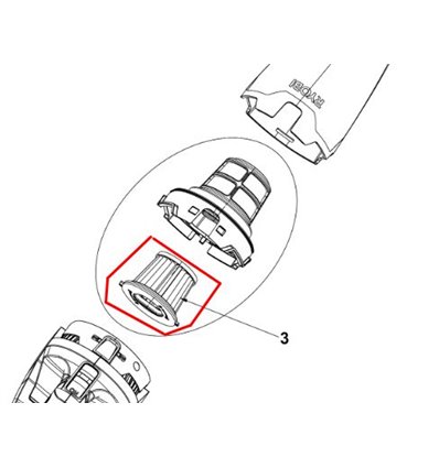 RYOBI Filter RHV18F-0, RHV18-0, 5131045634 - 1