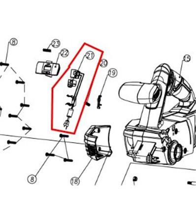 RYOBI Brytare RWSL1801M, 5131030421 - 1