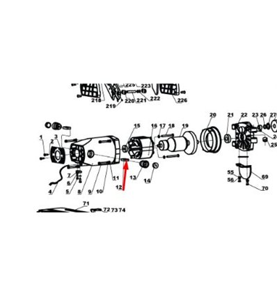 RYOBI Kolborste RTS1800, RTS1800EF, 5131032527 - 1