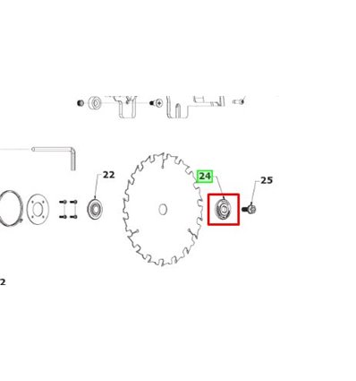 RYOBI Stödbricka R18CS-0 18V, R18CS-L40S, R18JSCS-125S, 5131041790 - 1