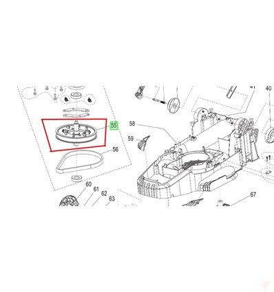 RYOBI Remskiva RLM15E36H 5131040942 - 1