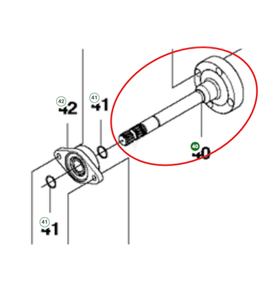 Husqvarna Axel Kpl, P520D
, P525D, 5761887-01 - 1