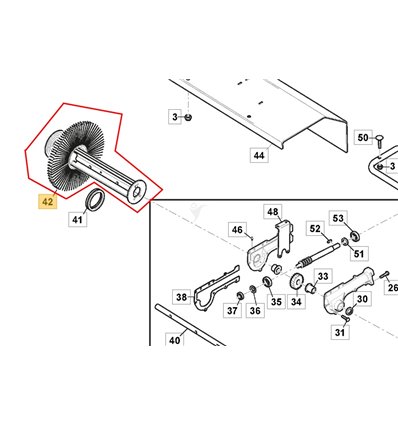 STIGA Borste SW60P, SWS600P, 118820392/0 - 1