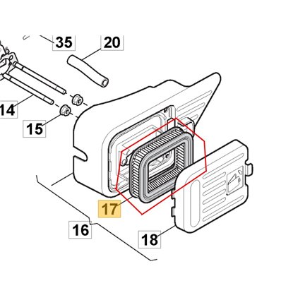 STIGA Luftfilter RSC100 OHV, 118550748/0 - 1